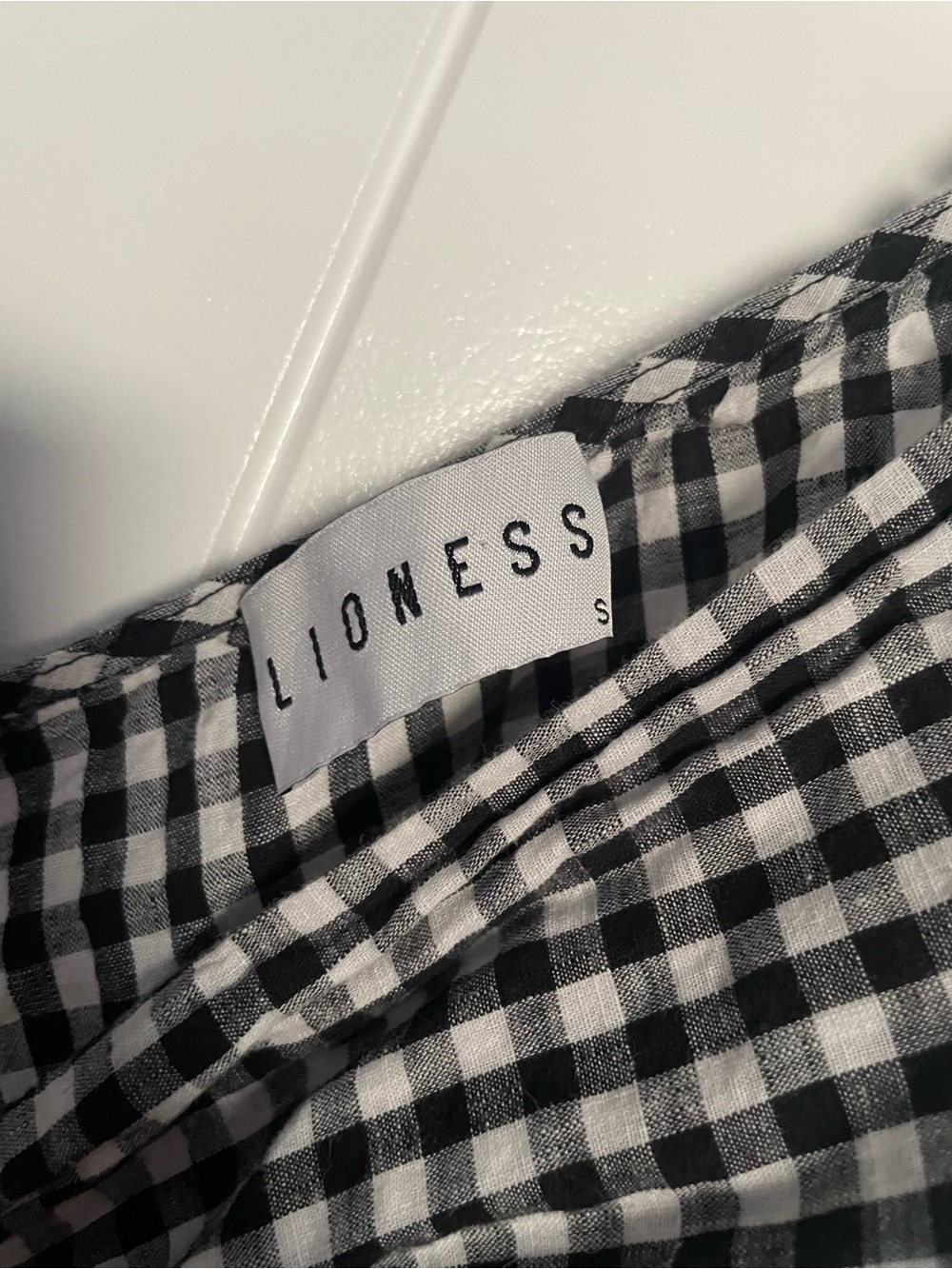 Lioness Black and White Gingham Wrap Romper - Picture 4 of 5